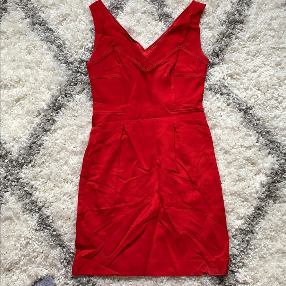 Red DVF dress